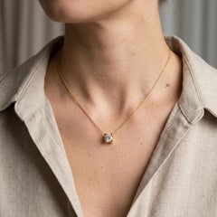 Cartier C de Cartier 1.75 Carat Diamond Necklace 18K Yellow Gold F VVS1