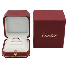 Cartier C De Cartier 18 Karat Rose Gold Wedding Band Ring
