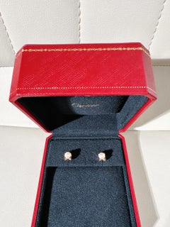 Boucles d'oreilles Cartier « C de Cartier » en or rose 18 carats avec perle Akoya, style « tête de taureau »
