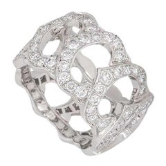 Cartier C de Cartier 18k White Gold Diamond Band Ring, 2.25ct, Women's