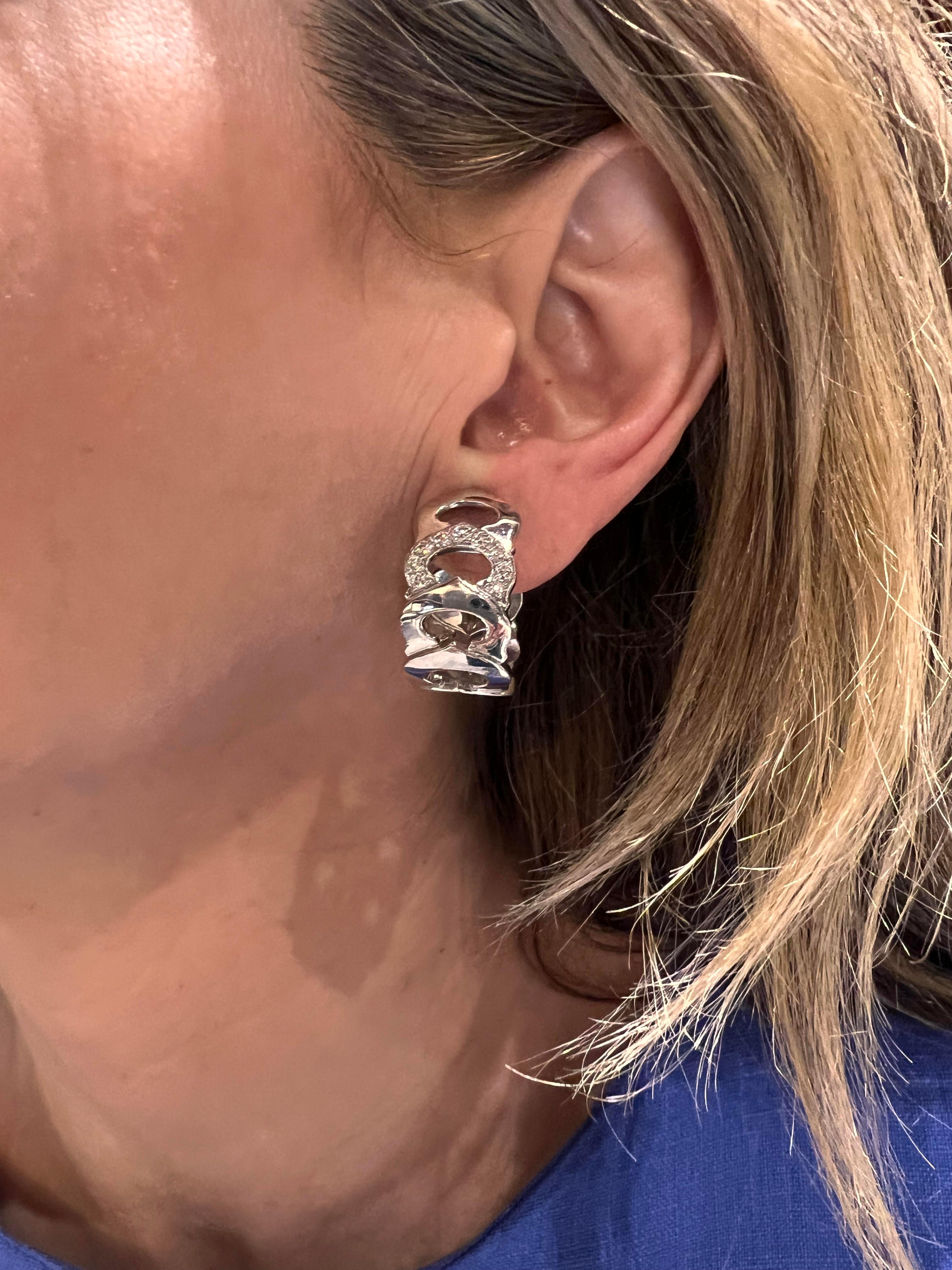 replica cartier diamond earrings pink gold