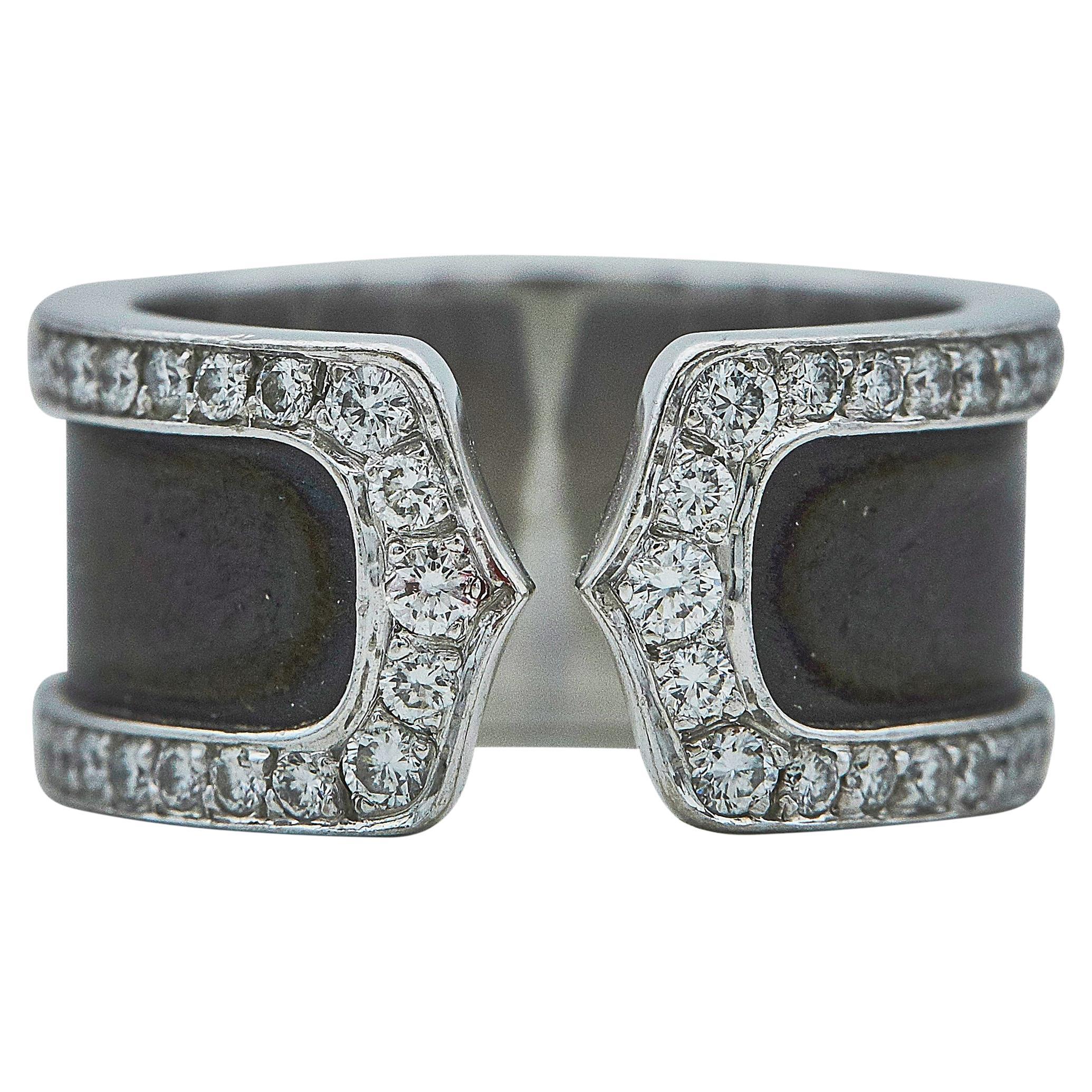 Anello con diamanti in oro bianco 18 carati A.I.C. di Cartier