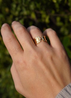 Cartier C de Cartier 18k Yellow Gold Diamond Band Ring