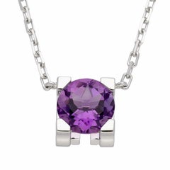 Cartier C de Cartier Amethyst Pendant Necklace 18K White Gold 750