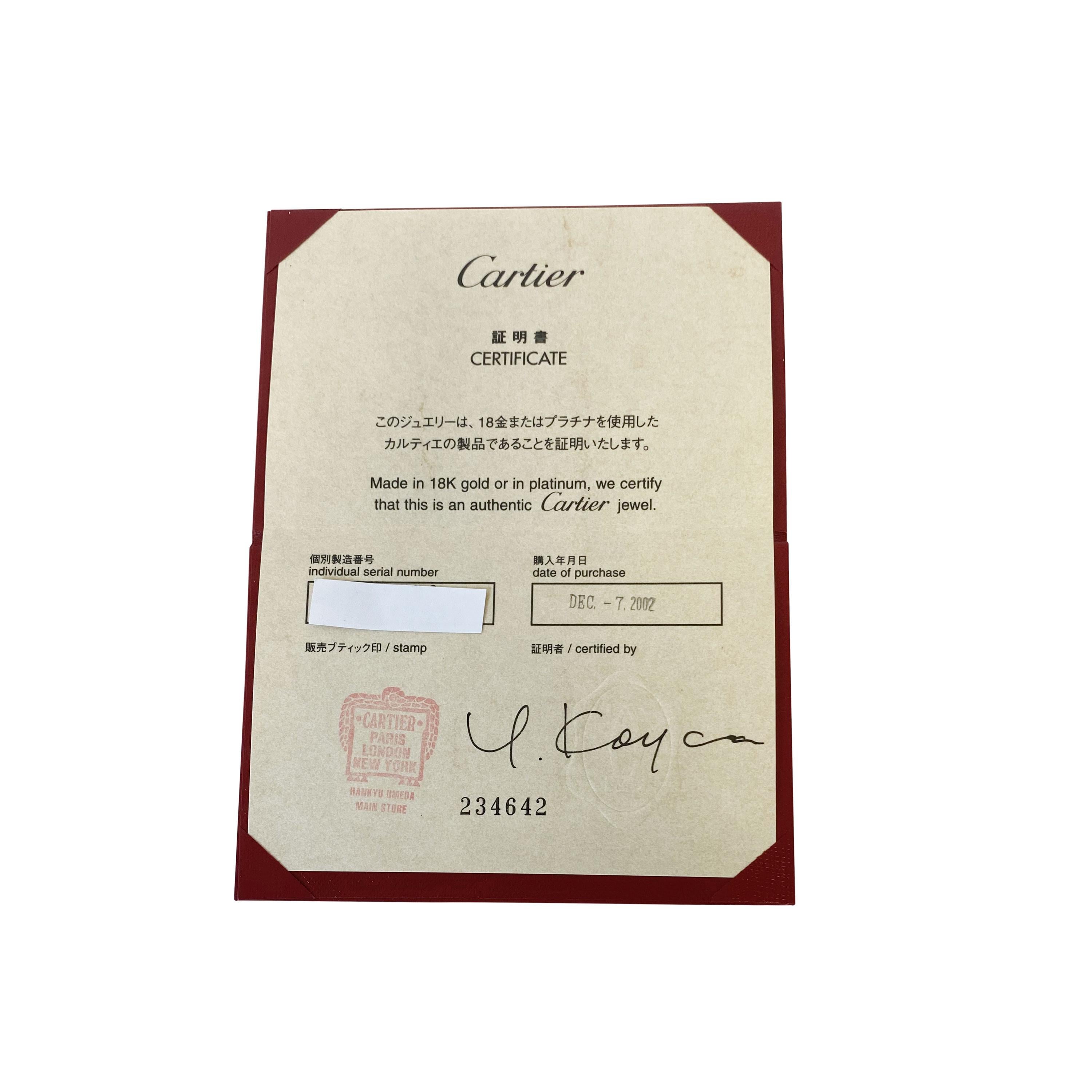 Women's Cartier C De Cartier Band in 18kt White Gold For Sale