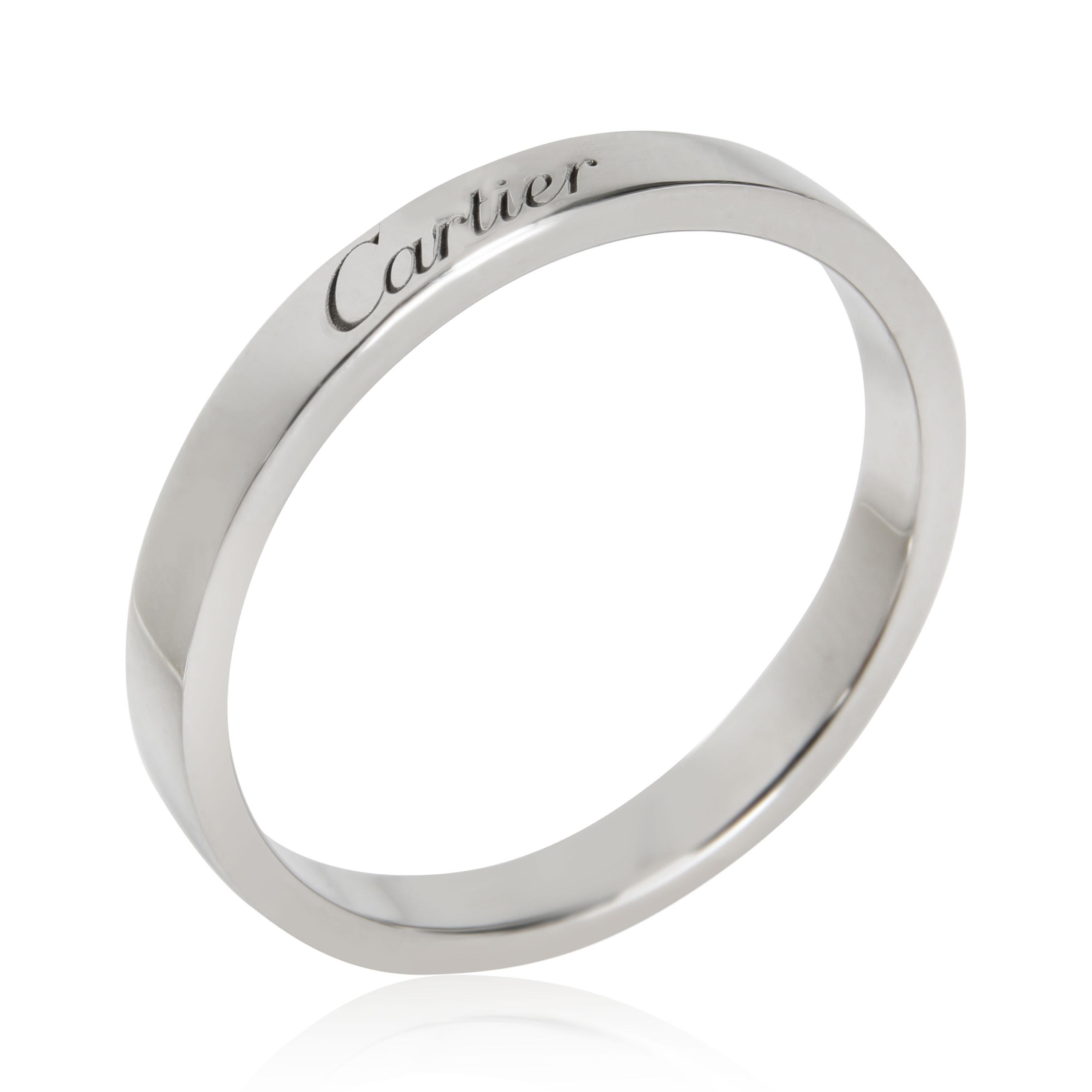 Cartier Cartier: Platin Band Cartier C De Cartier im Zustand „Hervorragend“ in New York, NY