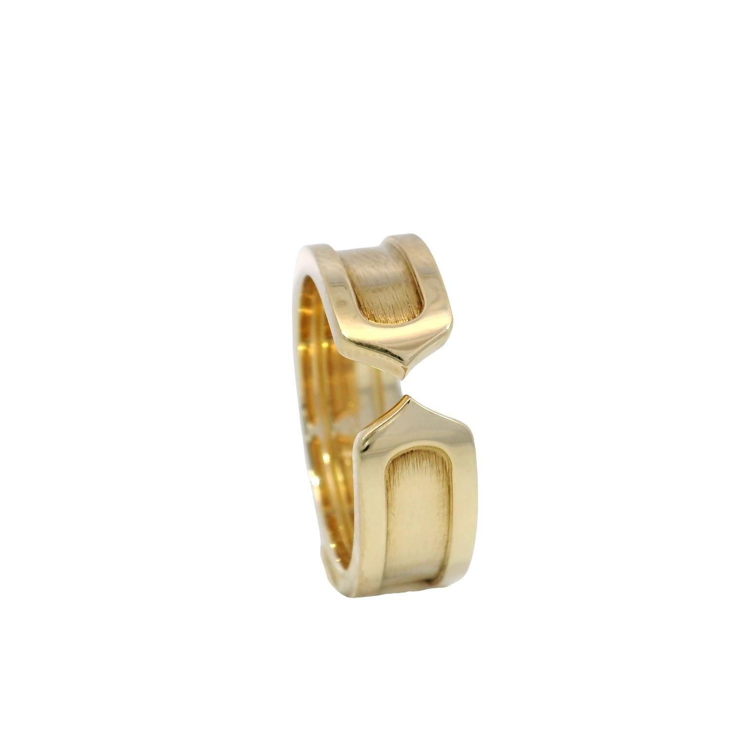 Anillo Cartier C De Cartier C2 Anillo Oro Amarillo 18K Talla 5.75 en venta 6