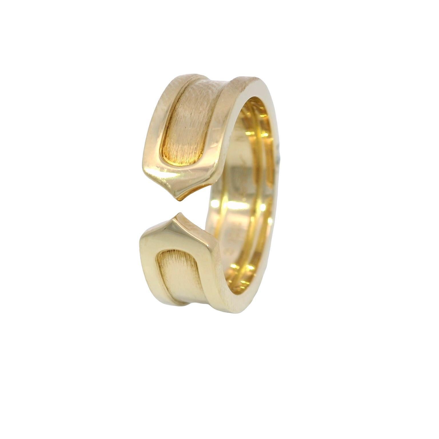 Anillo Cartier C De Cartier C2 Anillo Oro Amarillo 18K Talla 5.75 en venta 7