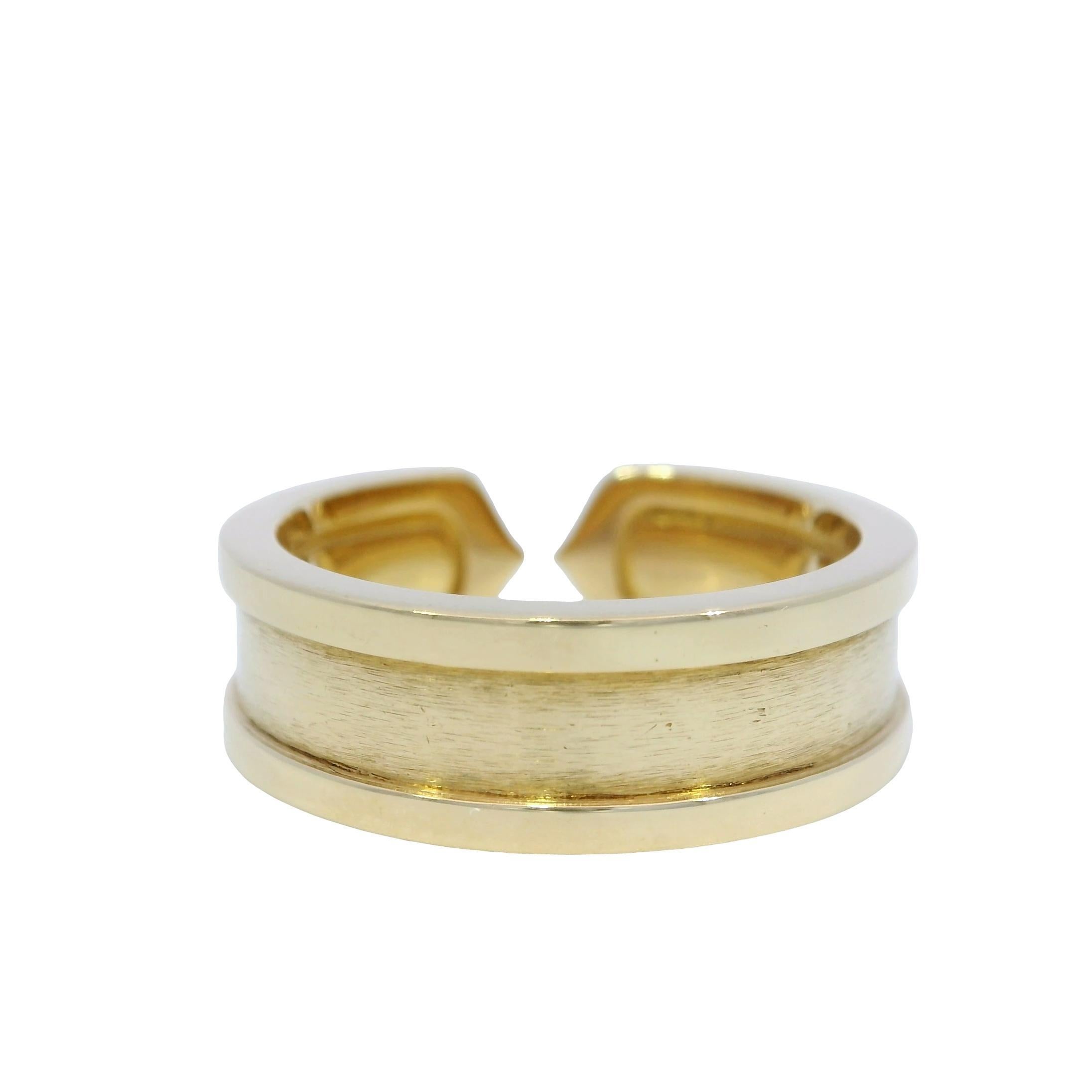 Anillo Cartier C De Cartier C2 Anillo Oro Amarillo 18K Talla 5.75 en venta 2