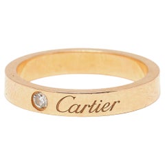 Cartier C De Cartier Diamant 18k Roségold Ring Größe 50