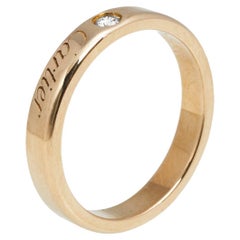 Cartier C de Cartier Diamond 18k Rose Gold Wedding Band Ring Size 48