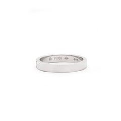 Cartier 'C De Cartier' Diamond and Platinum Wedding Band