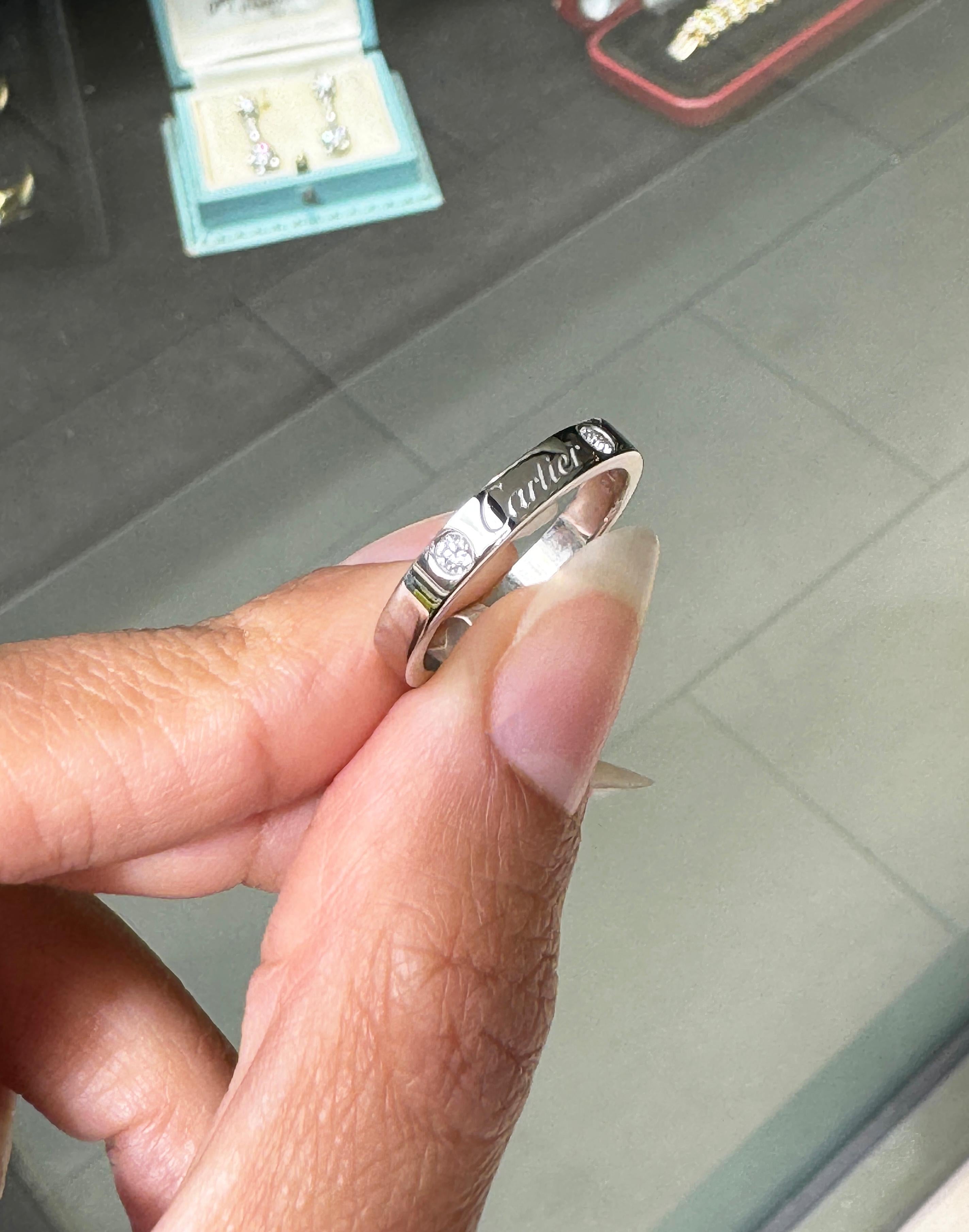 cartier platinum mens wedding band