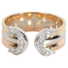Cartier C de Cartier Diamond Band in 18K 3 Tone Gold 0.10 CTW