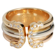 Cartier C De Cartier Diamantband aus 18k 3 Ton Gold 0,25 Karat