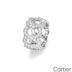 Cartier C de Cartier 18k White Gold Diamond Band Ring, 2.25ct, Women's
