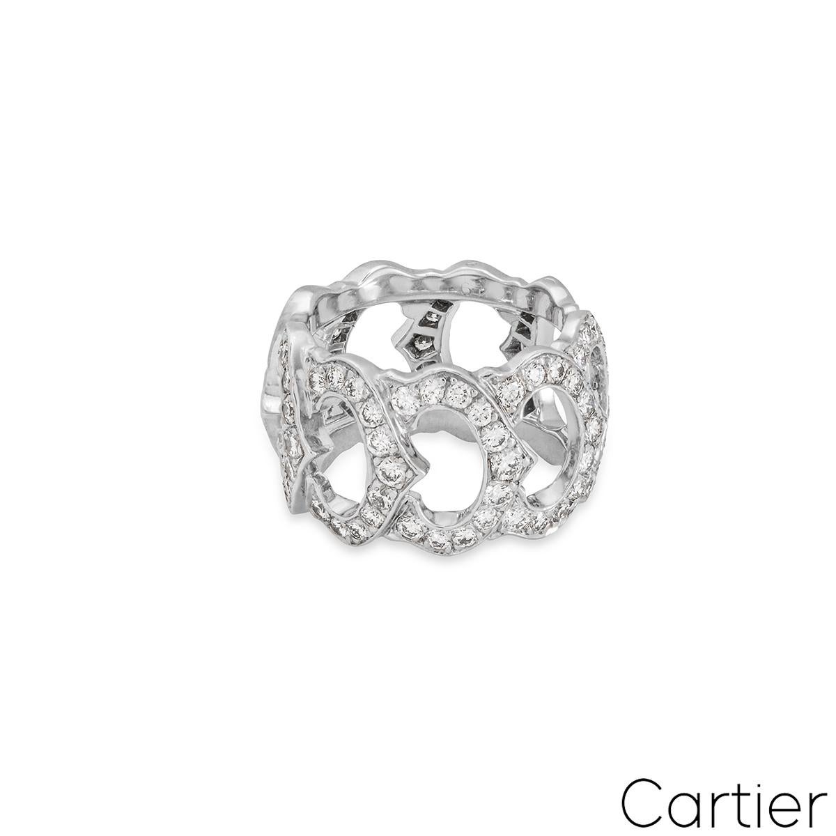 Cartier C de Cartier Bague à anneau en diamants de 2,25 carats Pour femmes en vente