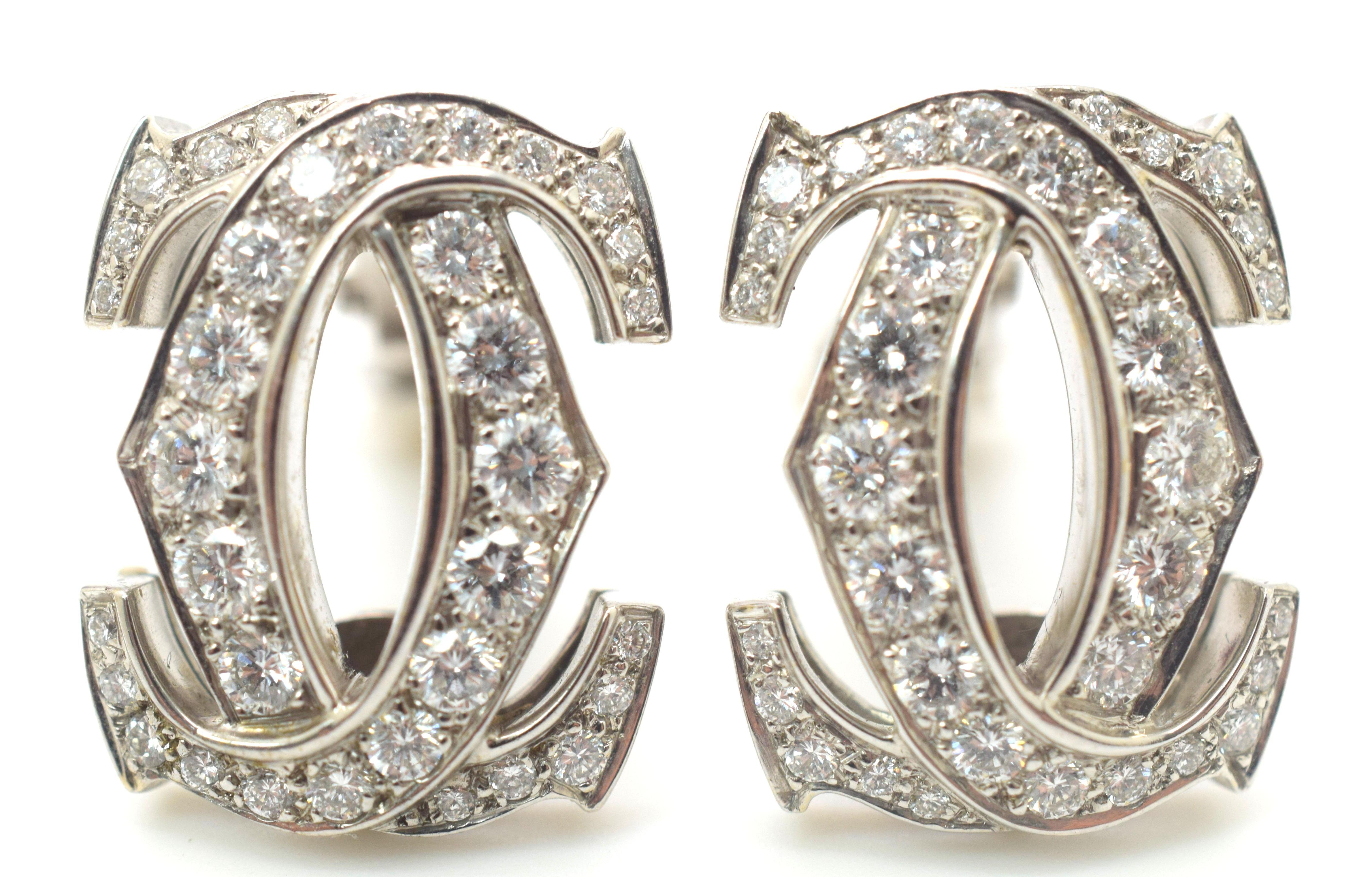 Modern Cartier C de Cartier Diamond Earrings