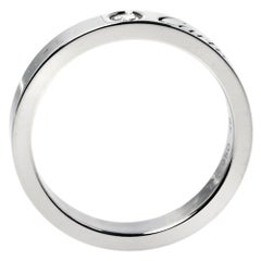Cartier C De Cartier Diamond Platinum Wedding Band Ring Size 46