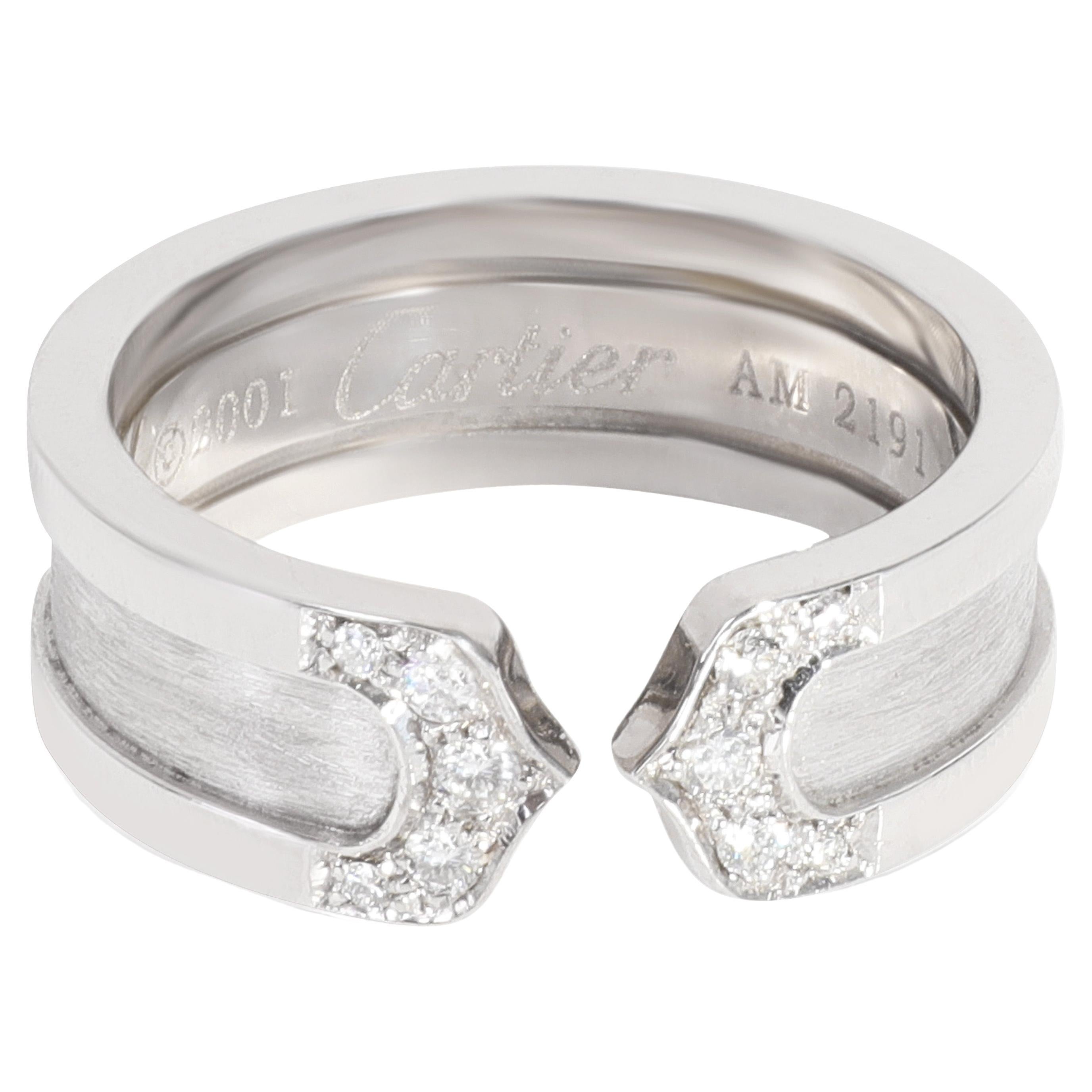 Cartier C De Cartier Diamond Ring in 18k White Gold 0.1 CTW