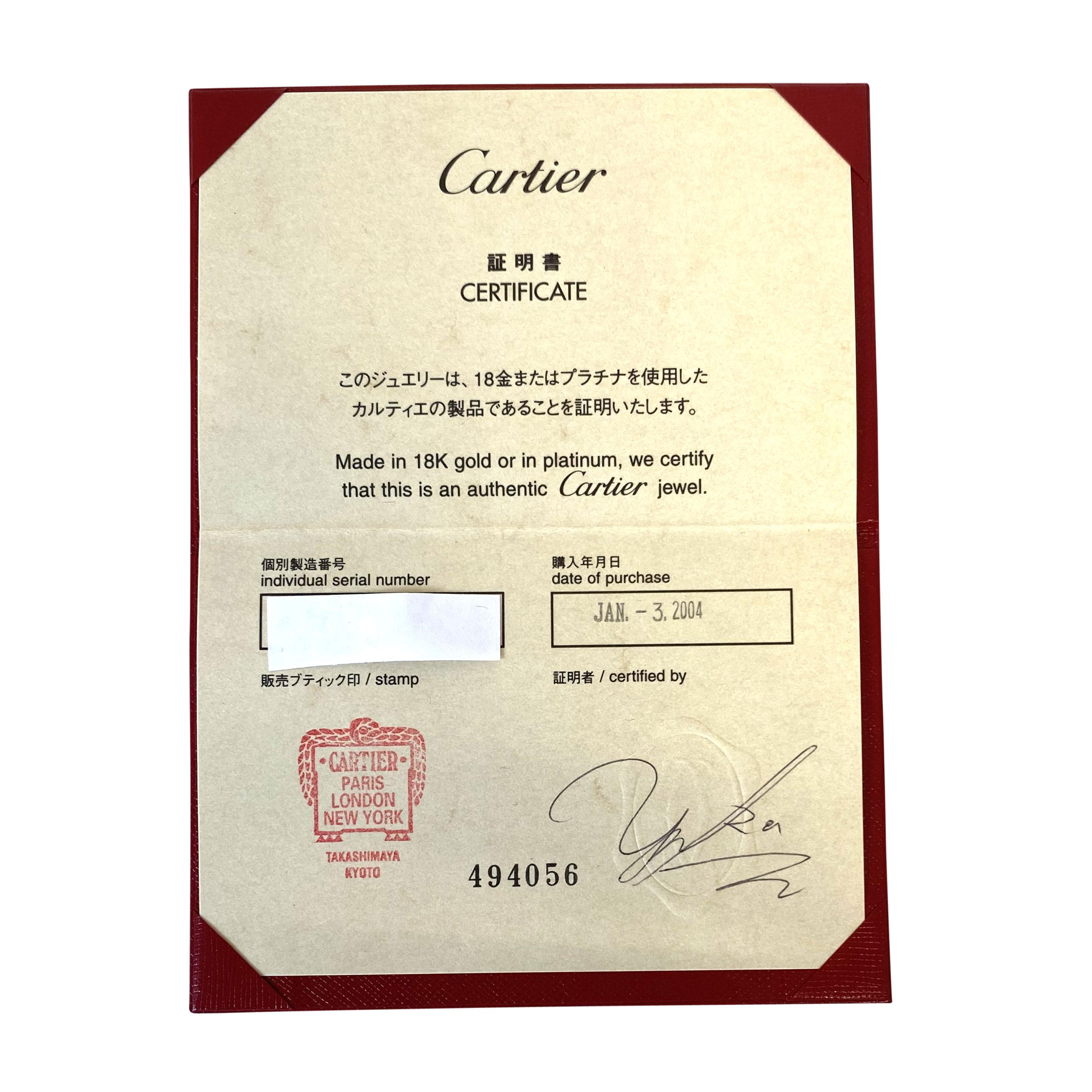 Women's or Men's Cartier C De Cartier Diamond Ring in 18k White Gold 0.21 Ctw