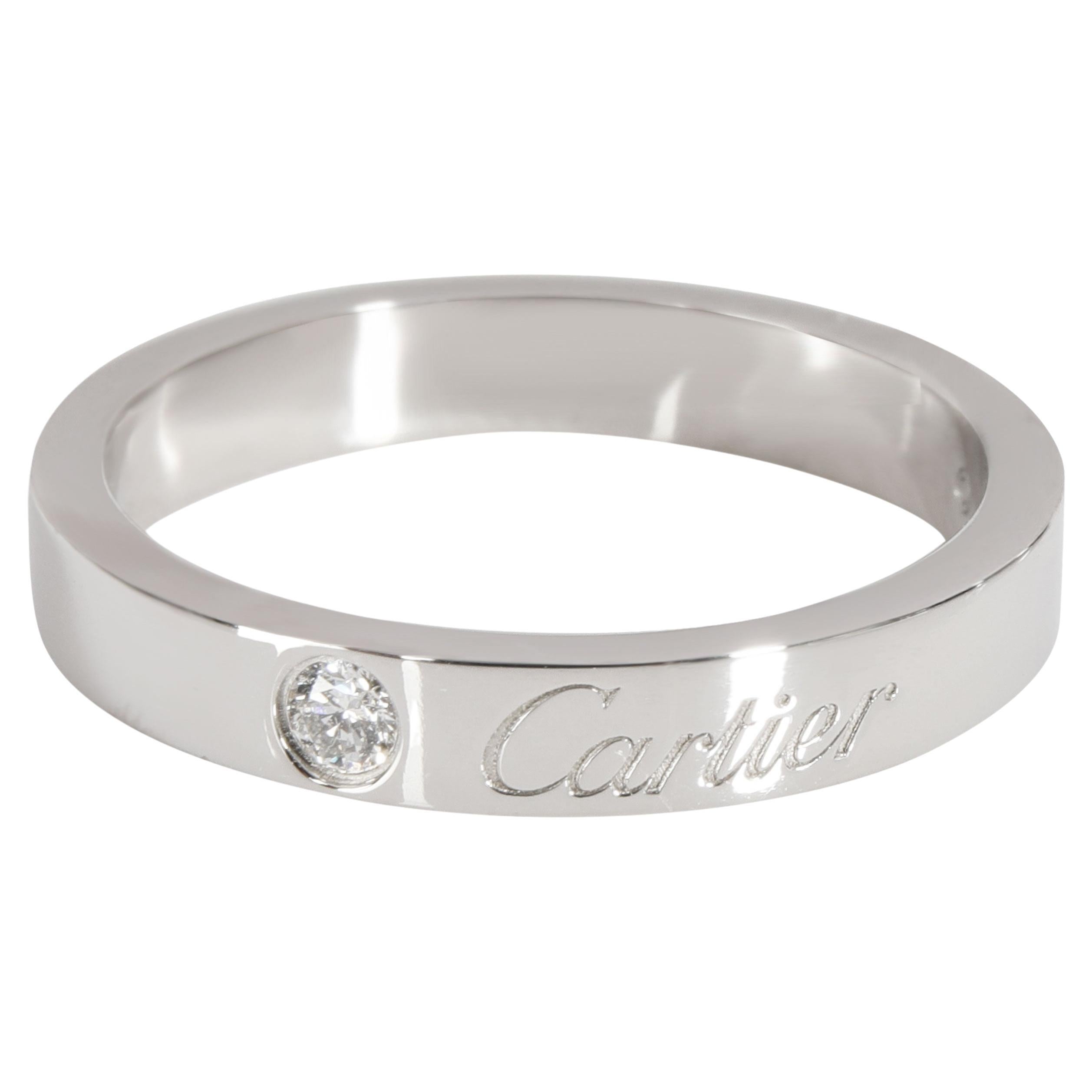Cartier C de Cartier Diamond Ring in Platinum 0.03 CTW
