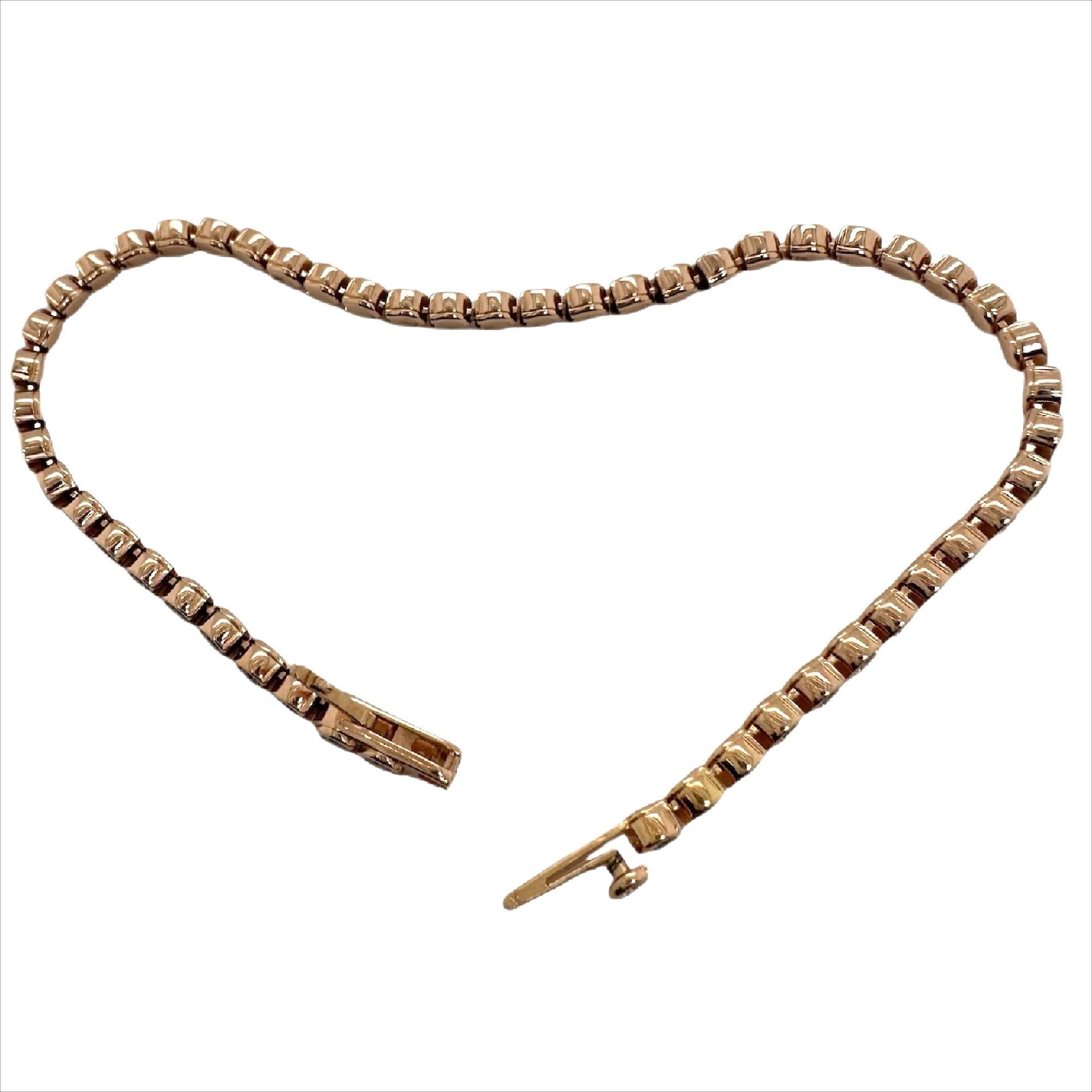 CARTIER C De Cartier Diamant-Tennisarmband aus 18 Karat Roségold 1,56 tcw 7