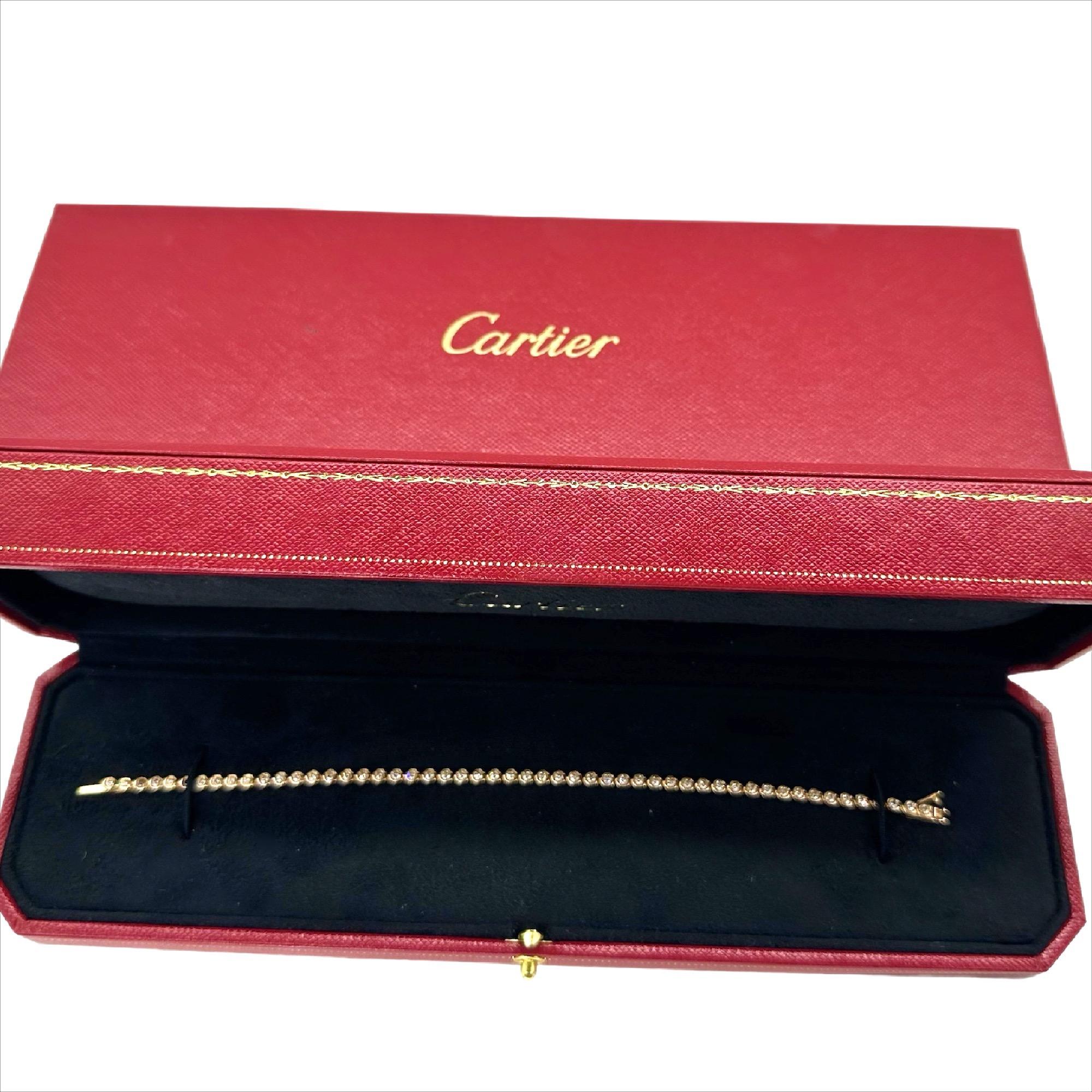 CARTIER C De Cartier Diamant-Tennisarmband aus 18 Karat Roségold 1,56 tcw 8