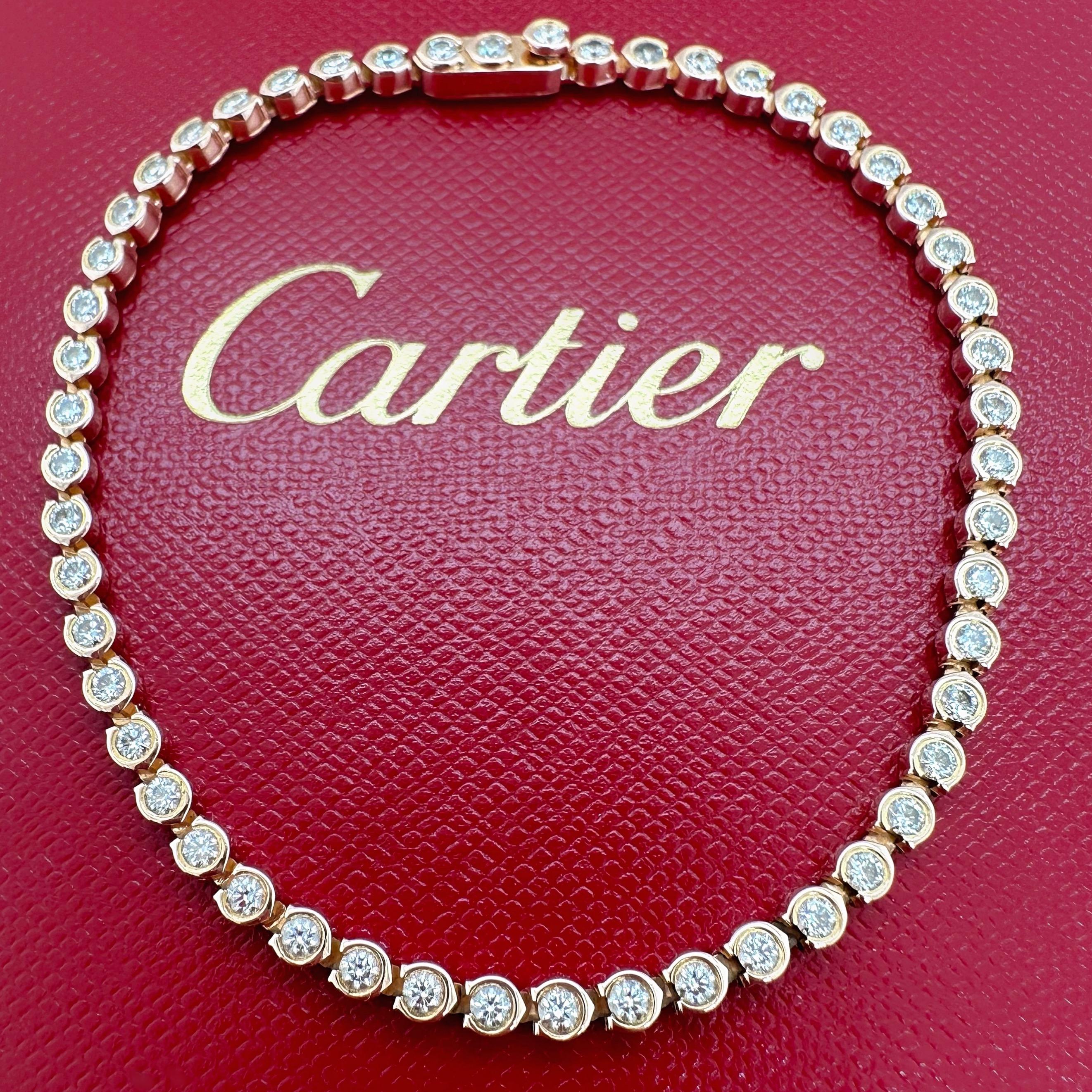 CARTIER C De Cartier Diamant-Tennisarmband aus 18 Karat Roségold 1,56 tcw 10
