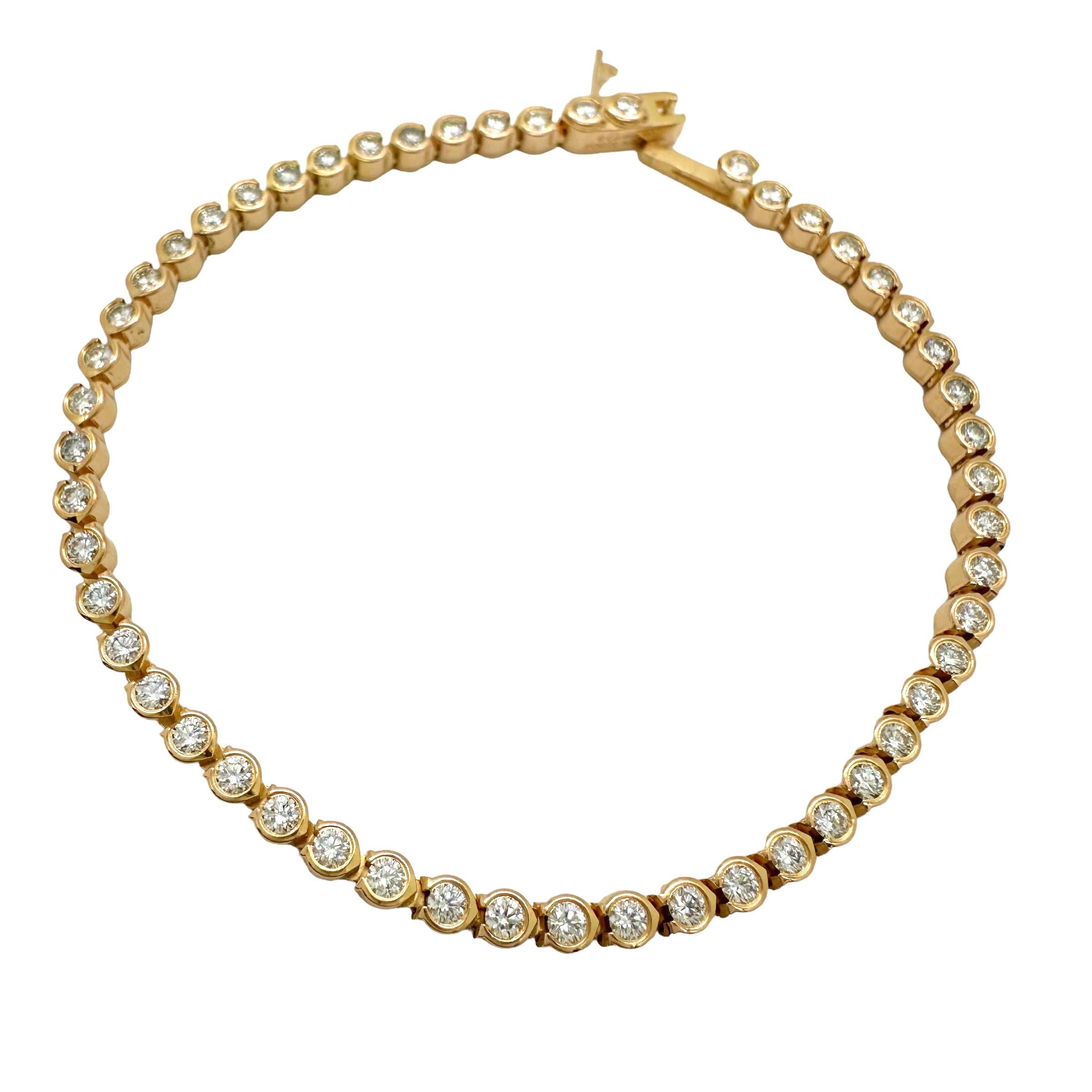 CARTIER C De Cartier Diamond Tennis Bracelet 18kt Rose Gold 7