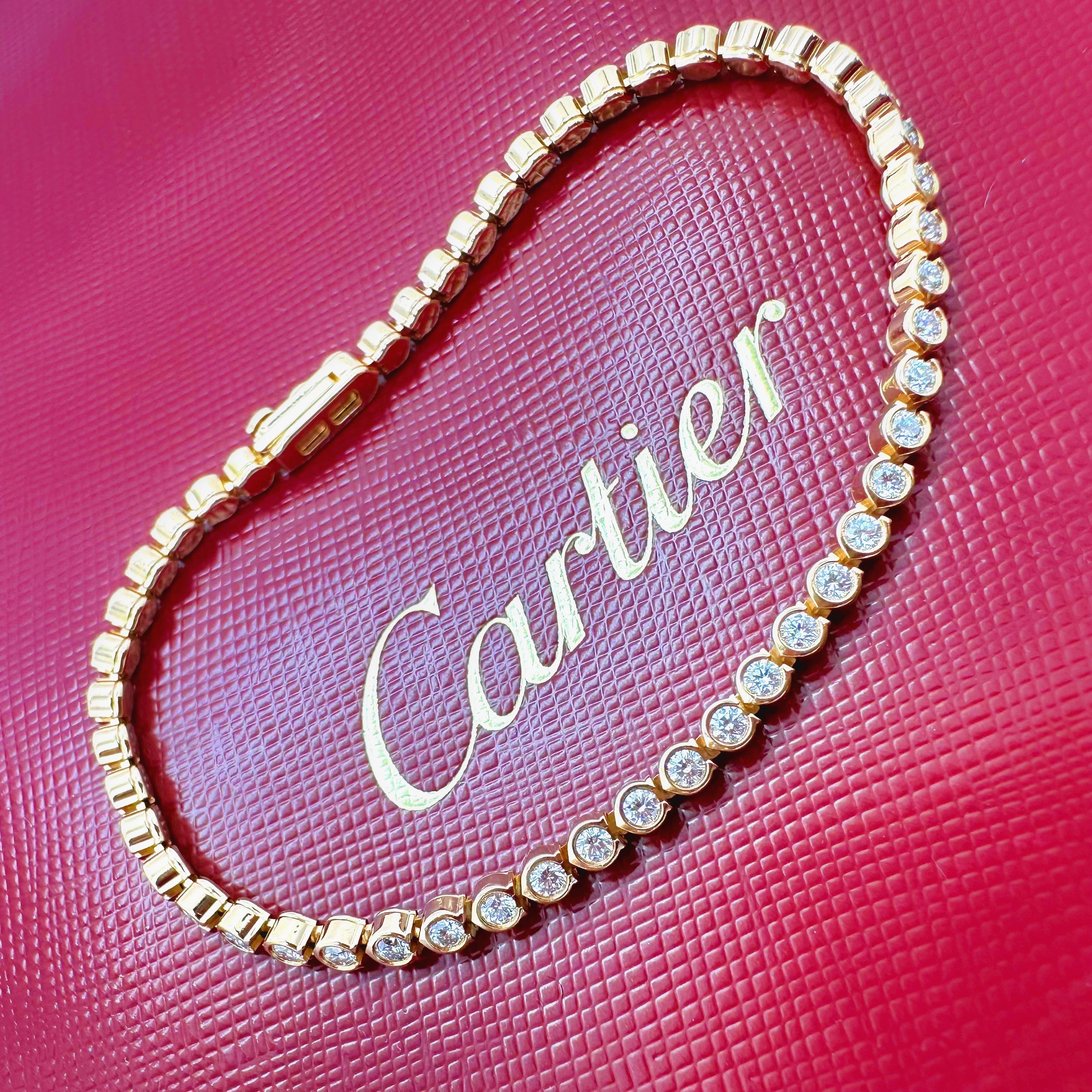 Cartier C De Diamond Tennis Bracelet
Style:  Tennis Bracelet
Ref. number:  CRN6703316
Metal:  18kt Rose Gold
Size:  6.75' Inches 
Main Diamond:  52 Round Brilliant Diamonds
Hallmark:  ©Cartier 160 FOI***
Includes:  Cartier Bracelet Box 
Retail: 