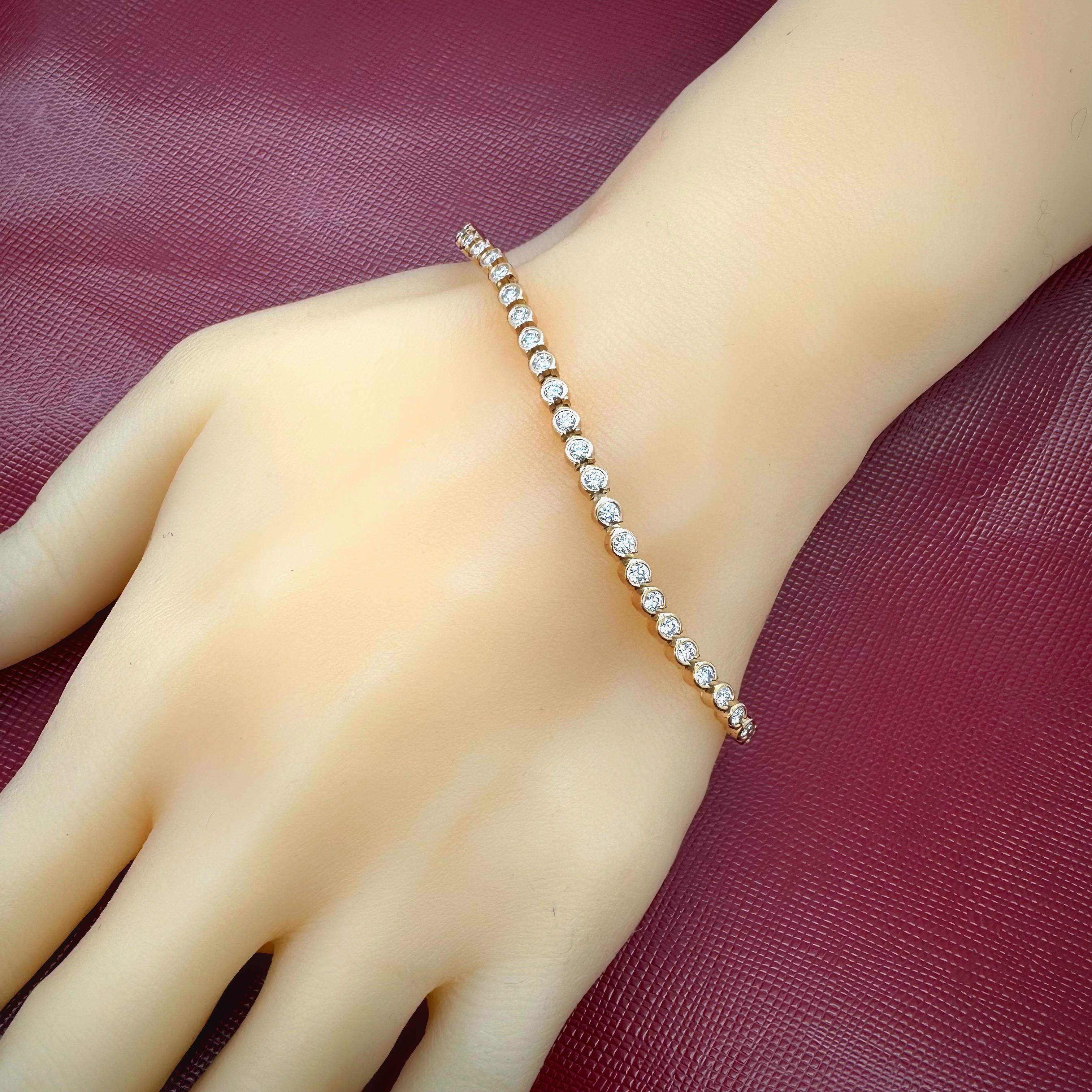 CARTIER C De Cartier Diamond Tennis Bracelet 18kt Rose Gold 1