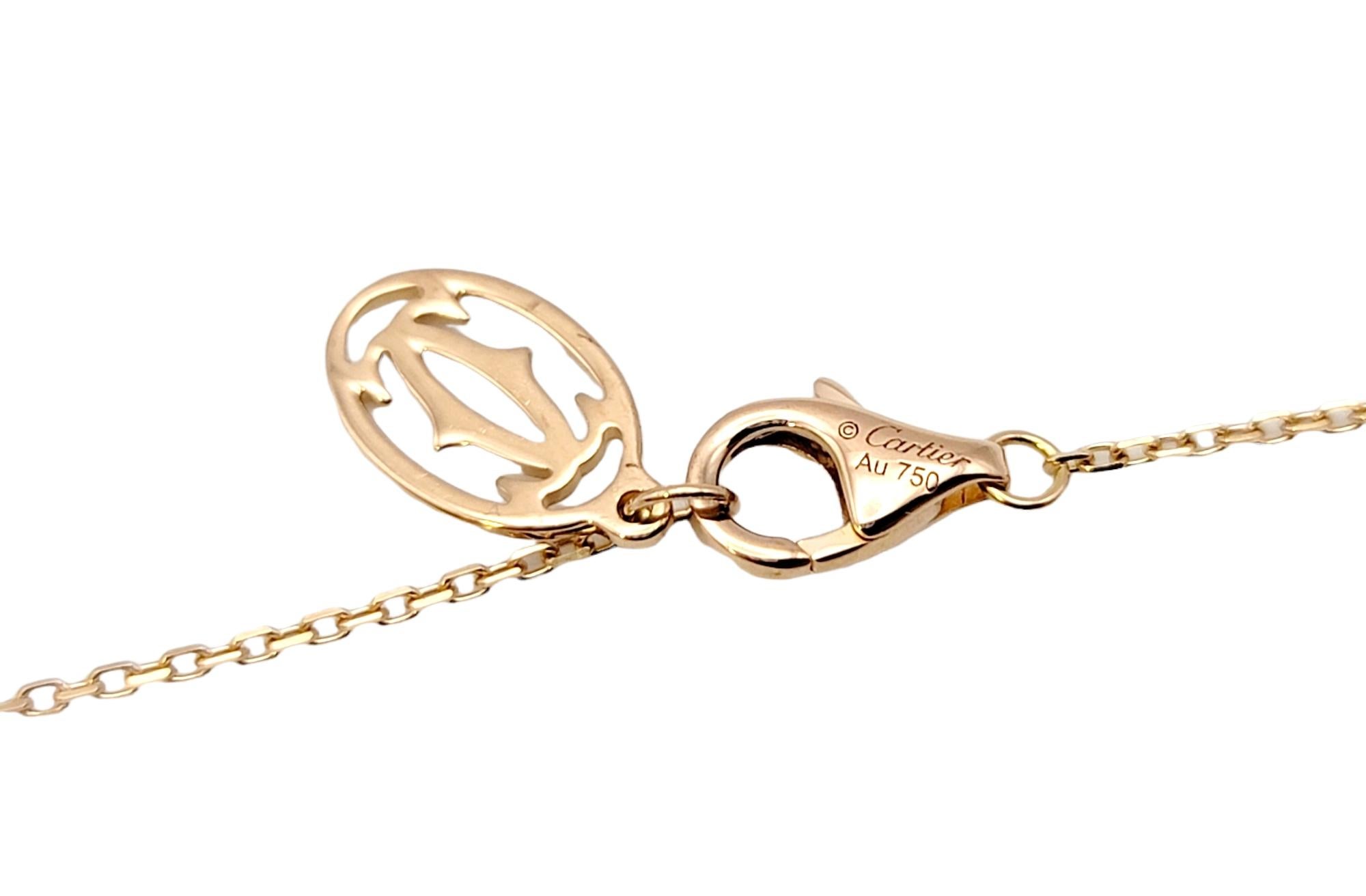 Cartier C de Cartier GIA Diamond Solitaire Necklace in 18 Karat Rose Gold F/VS1 1