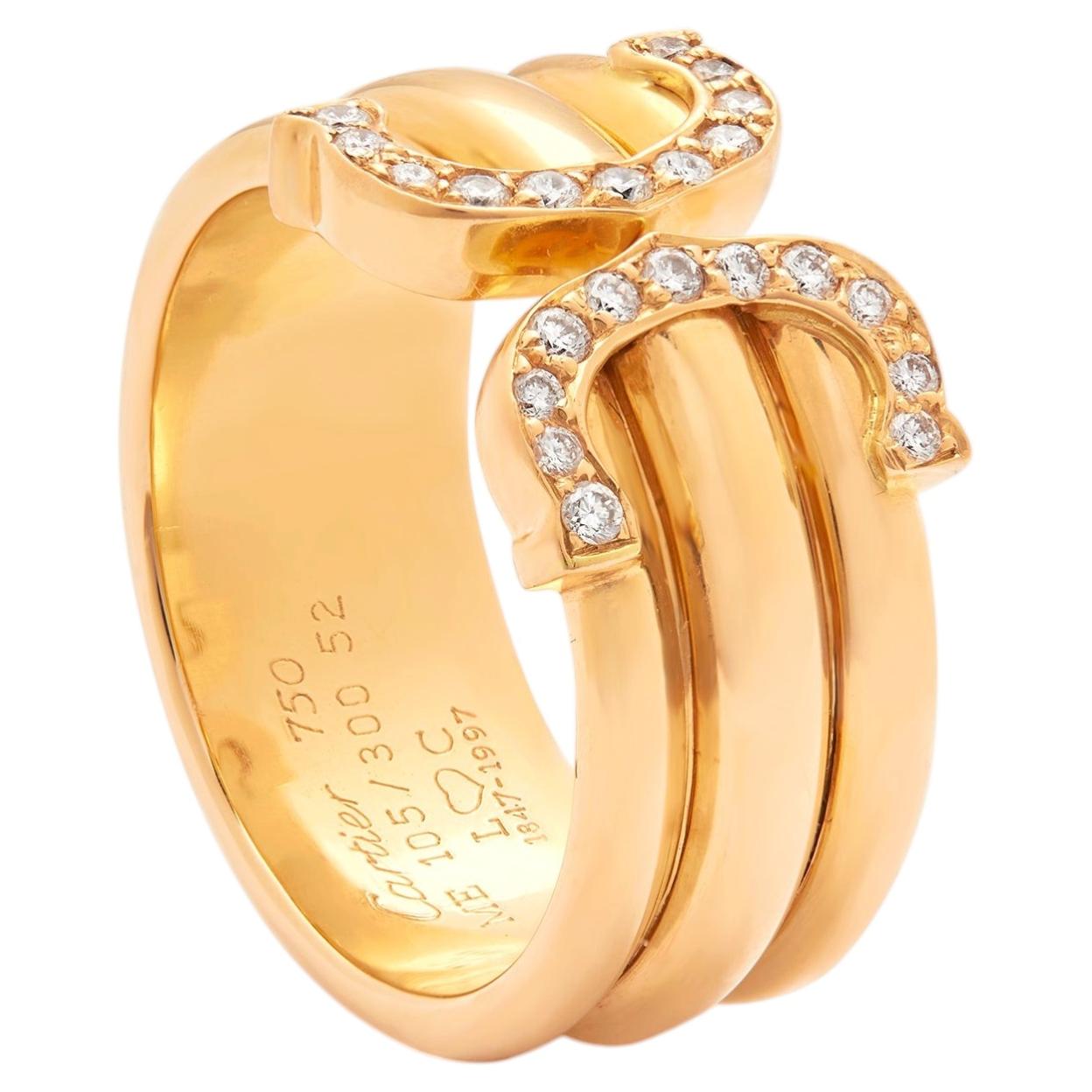 Cartier C De Cartier Limited edition 150 anniversary rose gold and diamond ring