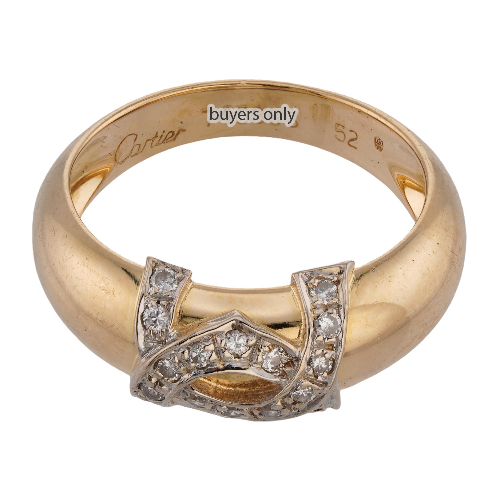 CARTIER C de CARTIER Bague logo en or jaune 18 carats 52 Pour femmes en vente