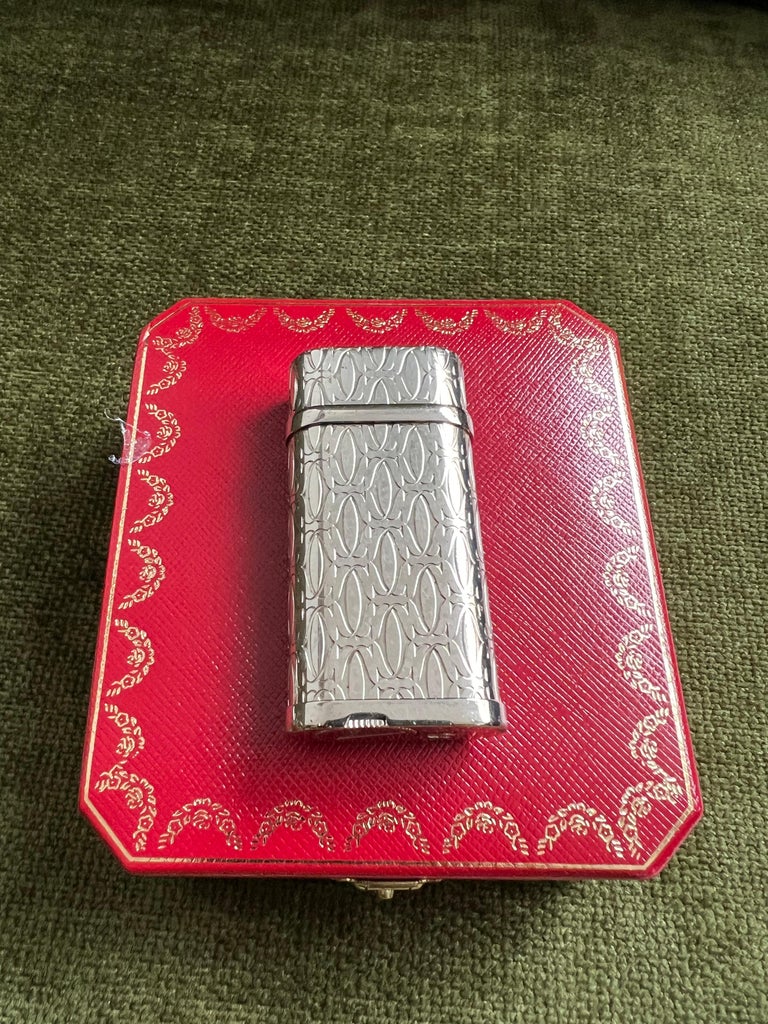 Cartier C De Cartier Logo Silver and Palladium Finish For Sale at 1stDibs