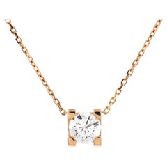 Cartier C de Cartier Necklace 18K Rose Gold and Diamond 0.53CT