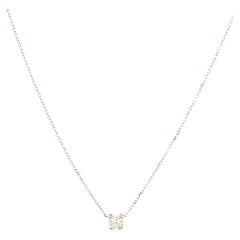 Cartier C De Cartier Necklace 18k White Gold and Diamond 0.24 Carat