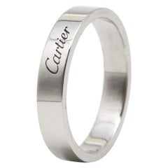 Cartier C De Cartier Platinum Band Ring Size 60