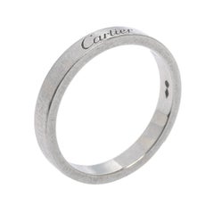 Cartier C de Cartier Platinum Wedding Band Ring 54