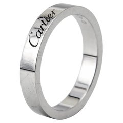 Cartier C De Cartier Platinum Wedding Band Ring Size 48