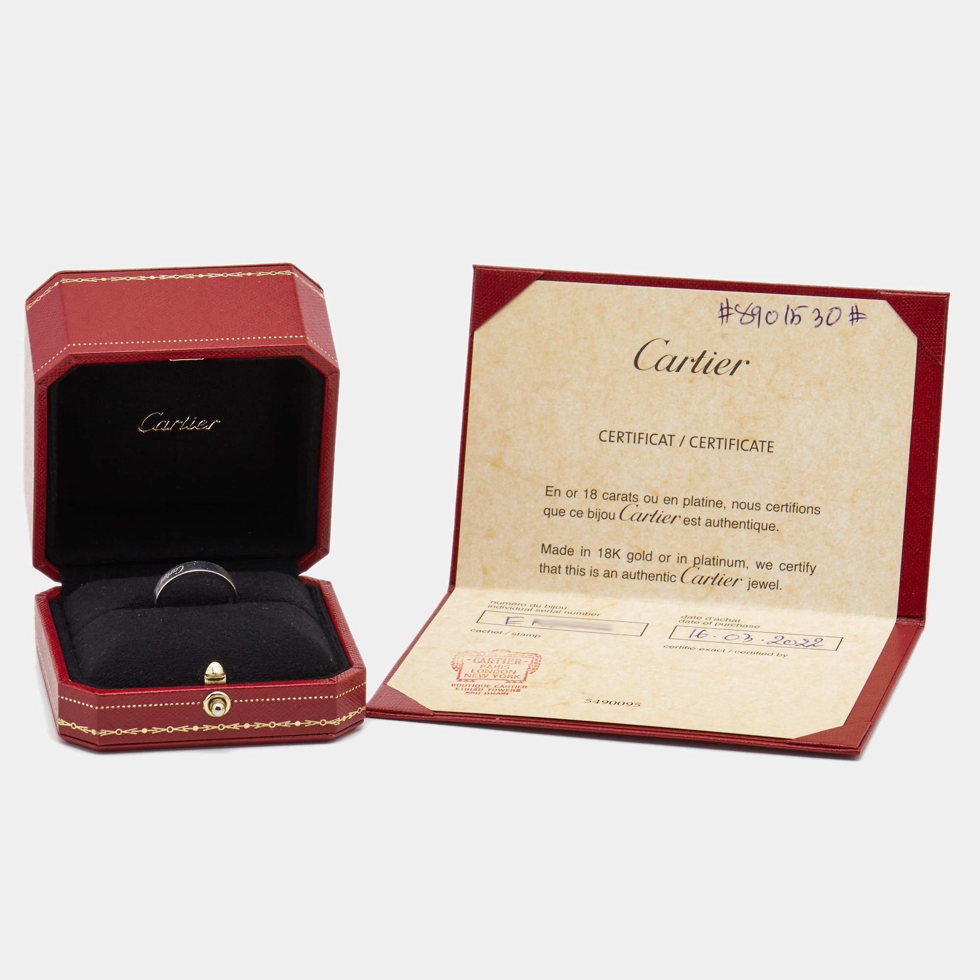 size 54 cartier ring