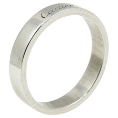 Cartier C de Cartier Platinum Wedding Band Ring Size 57