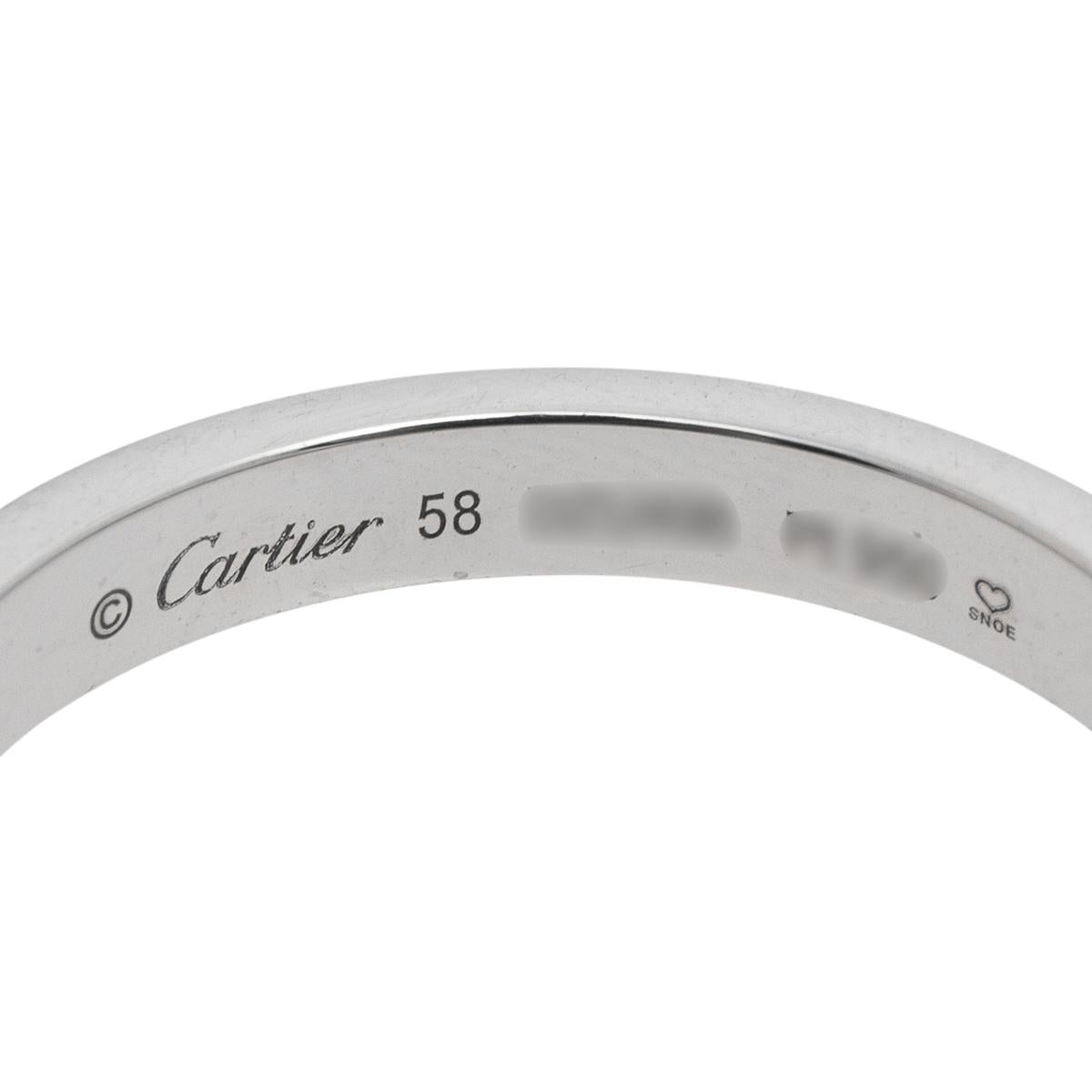 Women's Cartier C De Cartier Platinum Wedding Band Ring