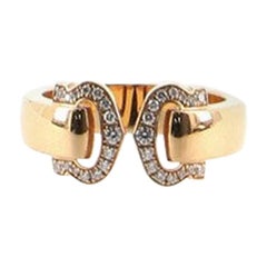 Cartier C de Cartier Ring 18 Karat Rose Gold and Diamonds
