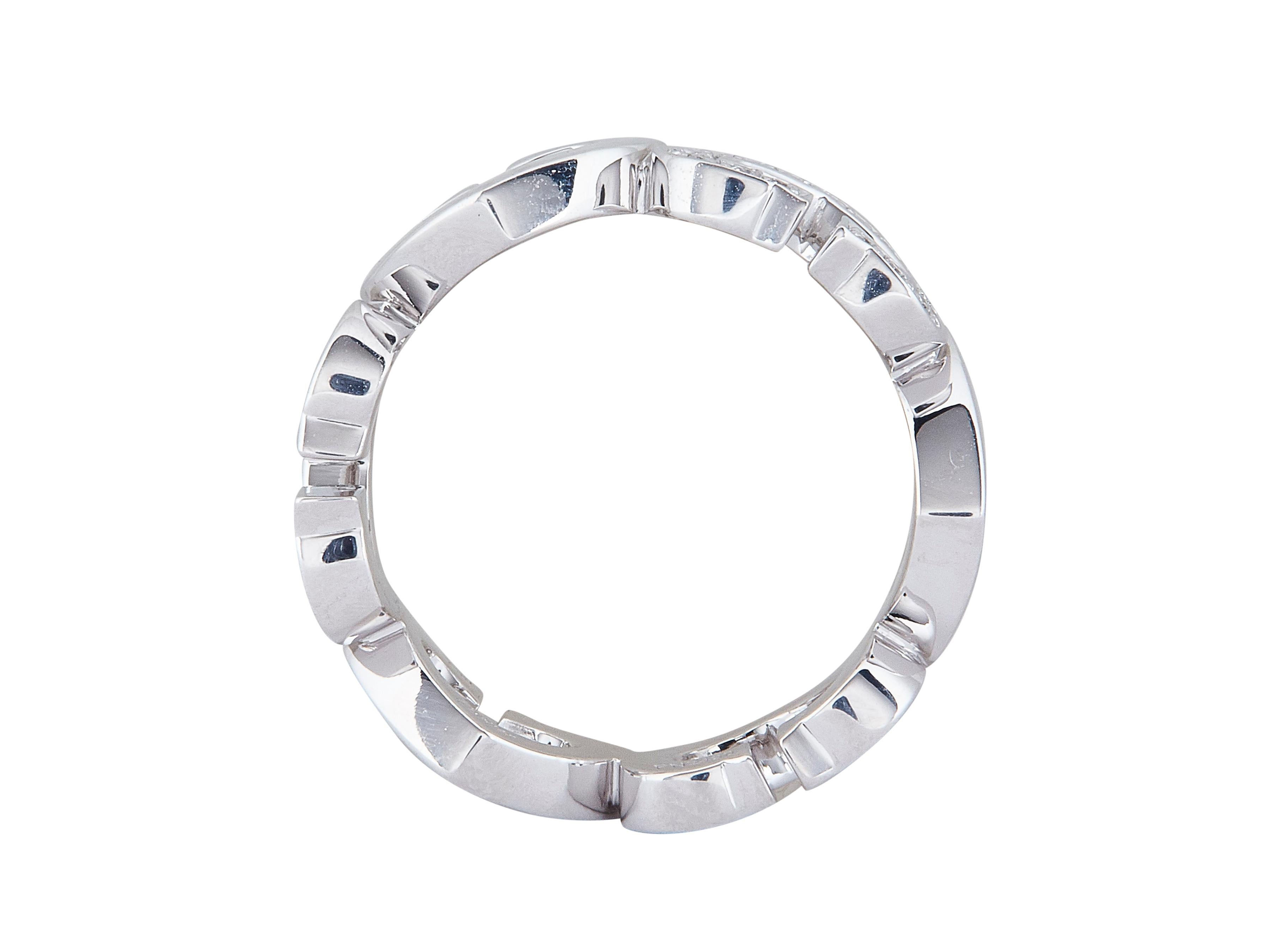 Round Cut Cartier C de Cartier Ring 18K White Gold Diamond For Sale