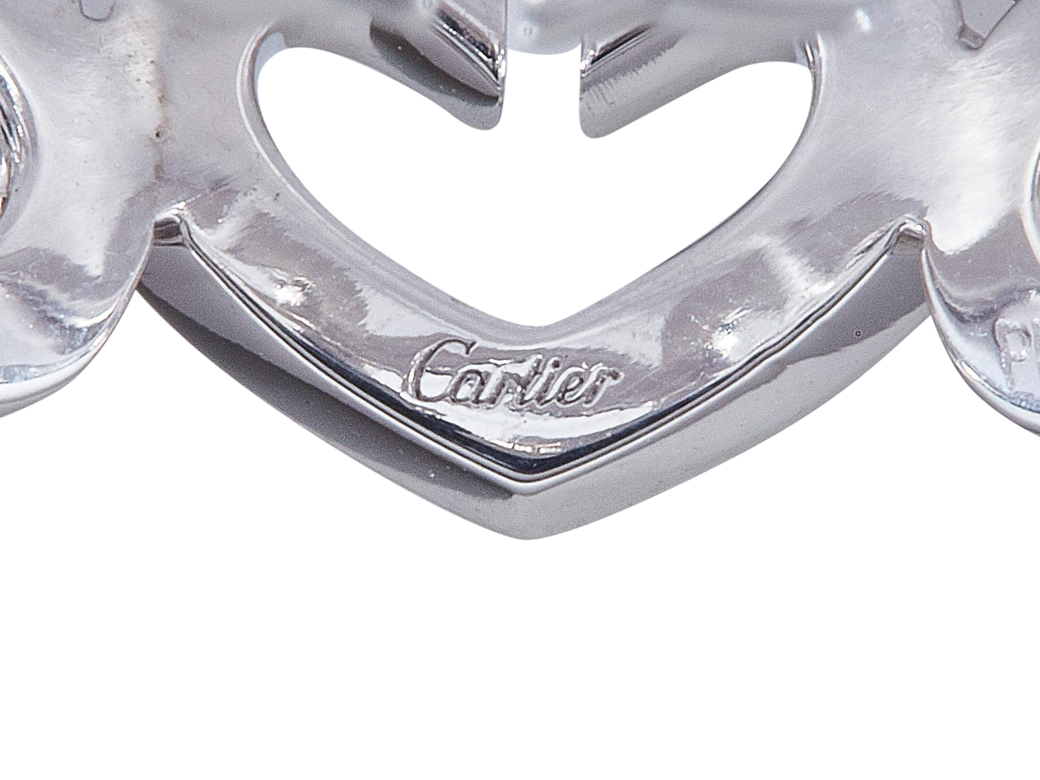 Cartier C de Cartier Ring 18K White Gold Diamond In Excellent Condition For Sale In New York, NY