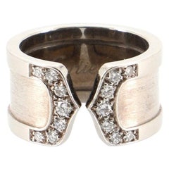 Cartier C de Cartier Ring 18K White Gold with Diamonds