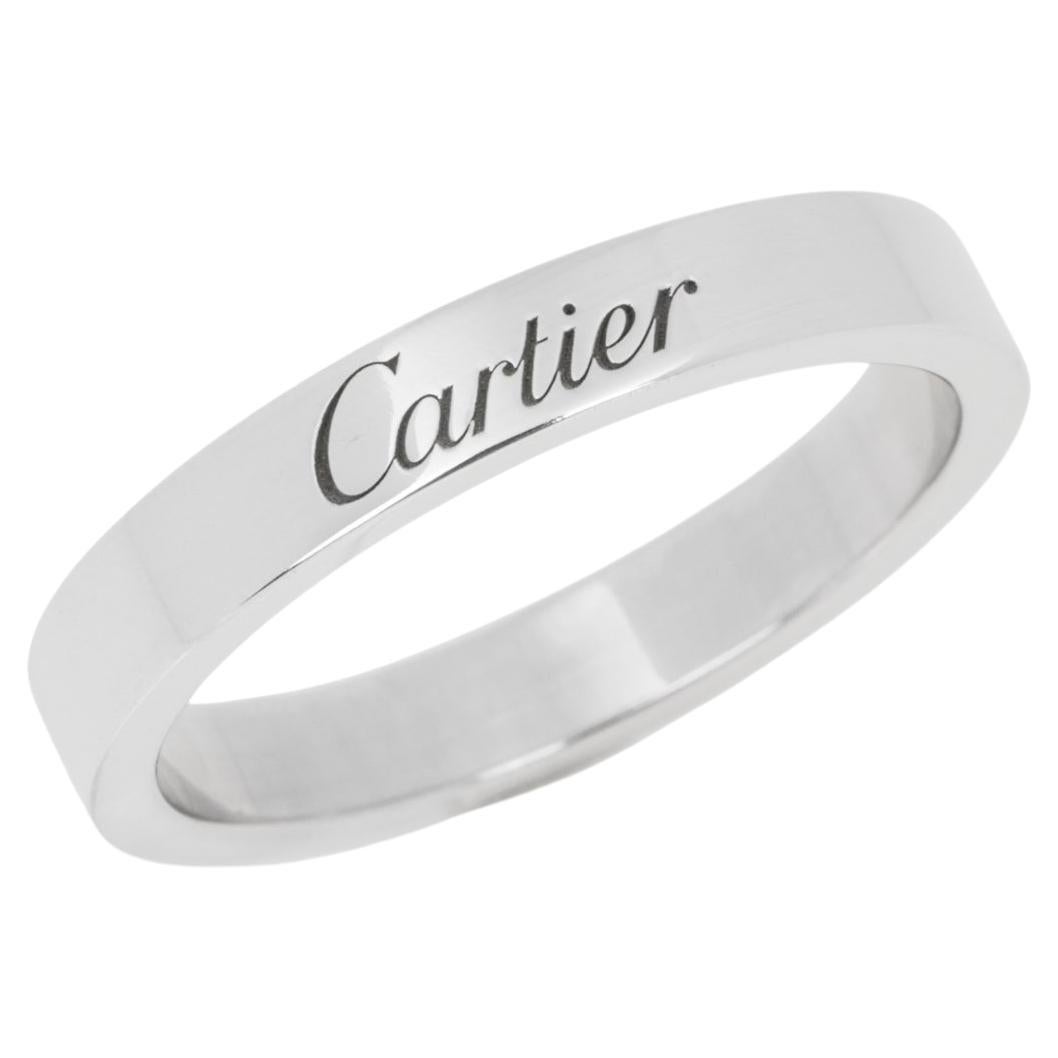 Cartier Platinum C De Cartier Wedding Band Ring For Sale