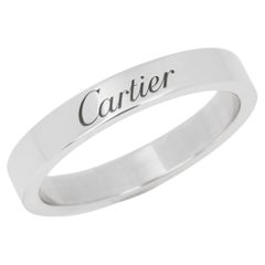 Cartier: Platin-Hochzeitsring C De Cartier